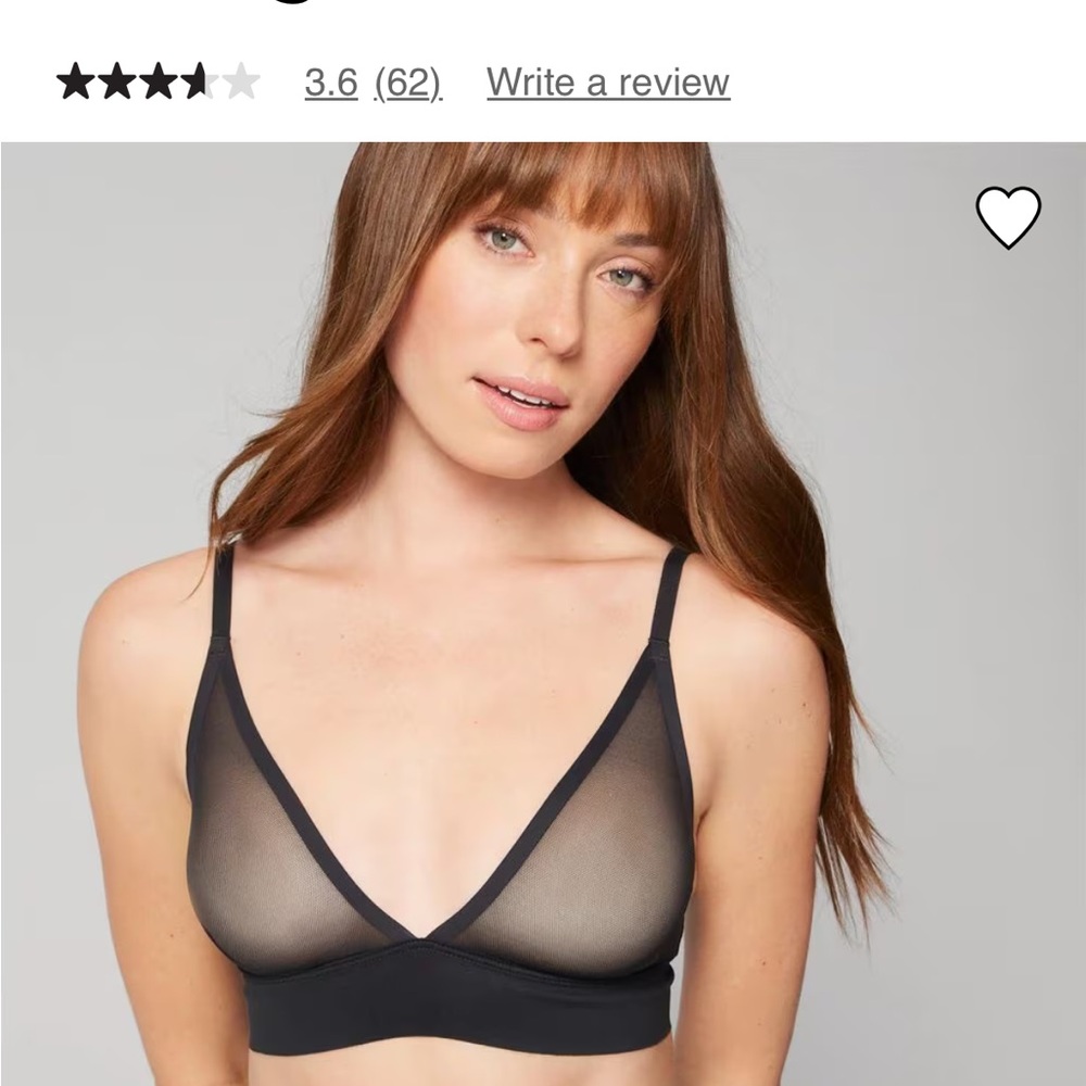 6 Soma Mesh Black and Nude Bralettes